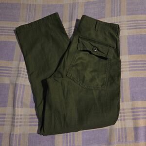 Vintage 60s OG-107 Pants Size 29x27.5 Type 1 Cotton Sateen Military Army DS NWOT